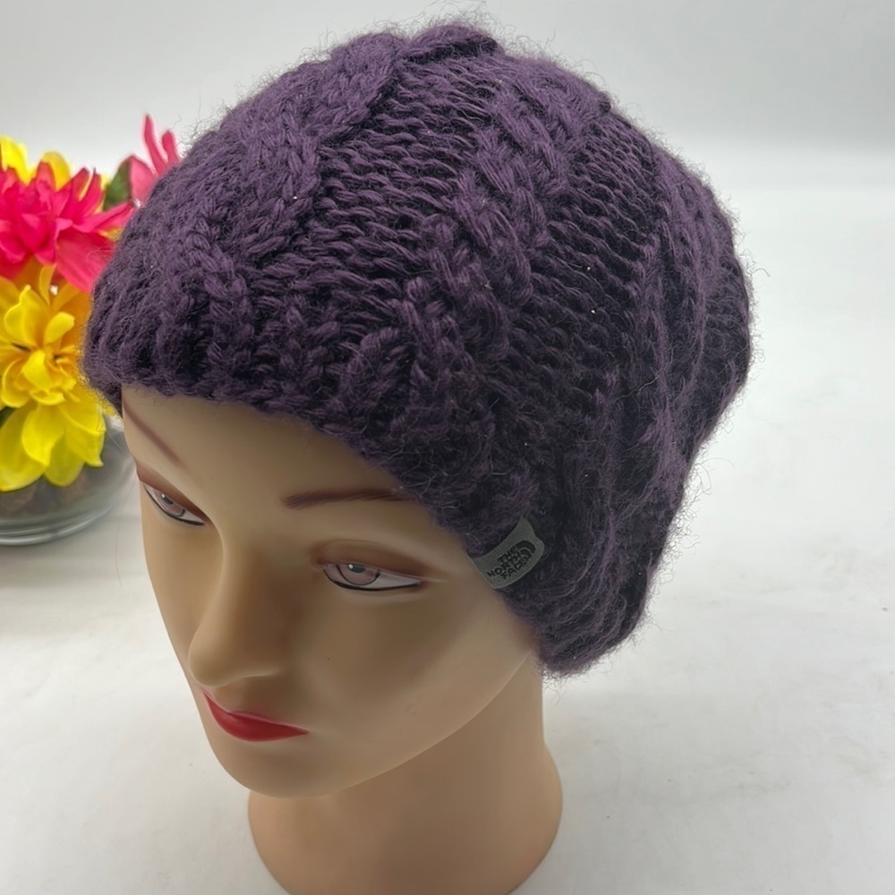 The North Face Purple Knot Hat. 50% wool